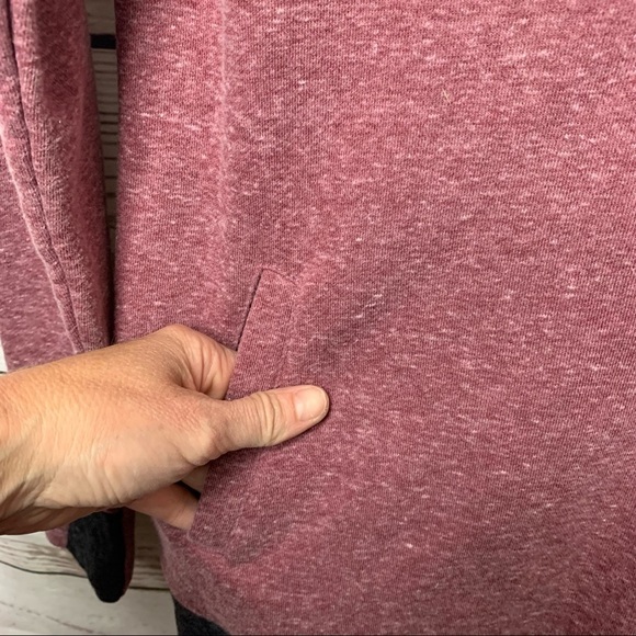 Ampersand Avenue Blended Berry Double Hooded Sweatshirt Pullover - Picture 5 of 8